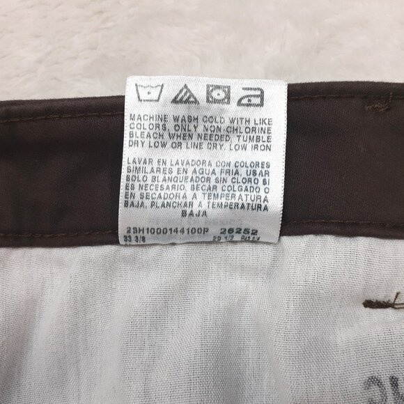 Lee Effortless Wash & Wear Pants 10 Short Relaxed Fit Straight Leg Dk Brown NWT - Picture 11 of 13